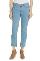 Women's Eileen Fisher Raw Step Hem Slim Ankle Jeans - Blue