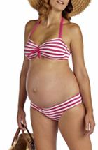 Women's Pez D'or 'rimini' Textured Stripe Maternity Bikini - Pink