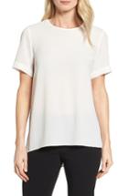 Women's Vince Camuto Textured Georgette High/low Blouse - White