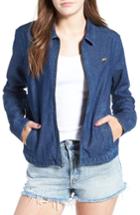 Women's Obey Hudson Zip Shirt Jacket, Size - Blue