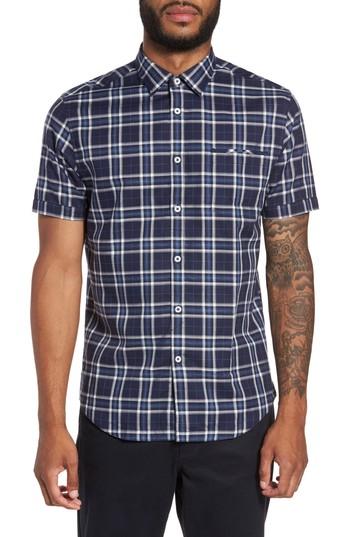 Men's Good Man Brand Slim Fit Plaid Sport Shirt
