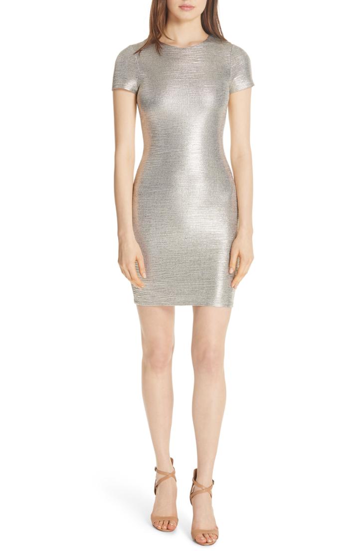 Women's Alice + Olivia Delora Metallic Body-con Dress