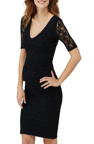 Women's Isabella Oliver 'devonshire' Lace Sleeve Maternity Dress