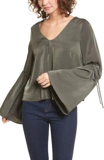 Women's Bp. Flare Sleeve Top - Green