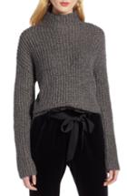 Women's Halogen Ribbed Sweater, Size - Grey