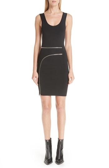 Women's Alexander Wang Zipper Detail Body-con Dress - Black