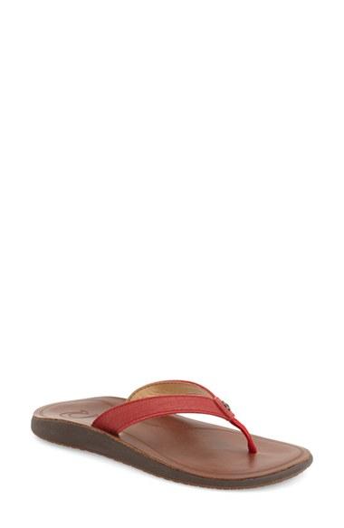 Women's Olukai Pua Flip Flop M - Red