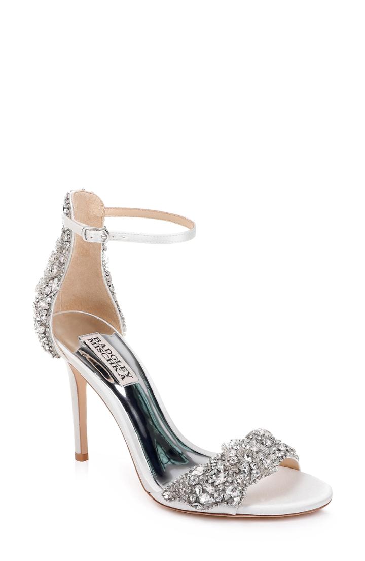 Women's Badgley Mischka Fabiana Ankle Strap Sandal M - White