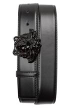 Men's Versace Medusa Head Leather Belt Eu - Geranium Warm Gold