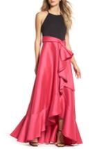 Women's Badgley Mischka Two-tone Ruffle Gown - Pink