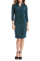 Women's Karen Kane Cascade Faux Wrap Dress - Green