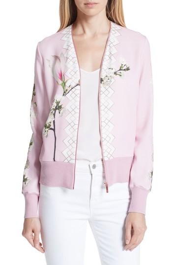 Women's Ted Baker London Emylou Harmony Bomber Jacket - Pink