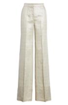Women's Etro Metallic Wide Leg Pants Us / 42 It - Metallic
