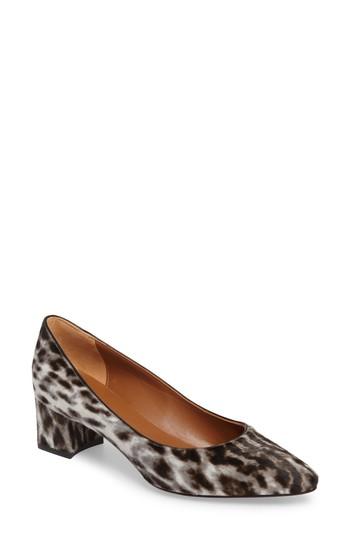 Women's Aquatalia 'pheobe' Weatherproof Genuine Calf Hair Pump .5 M - White