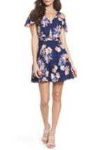 Women's Ali & Jay Chasing Butterflies Cold Shoulder Fit & Flare Dress - Blue