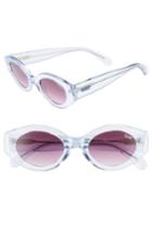 Women's Quay Australia See Me Smile 50mm Cat Eye Sunglasses - Blue/ Purple
