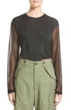 Women's Junya Watanabe Mesh Sleeve Top - Black