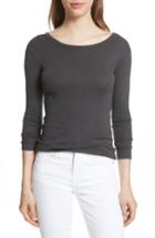 Women's Vince Three Quarter Sleeve Crewneck Tee - Grey