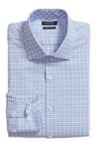 Men's Tailorbyrd Nas Trim Fit Plaid Dress Shirt .5 - 32/33 - Blue