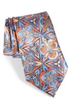 Men's Ermenegildo Zegna Quindici Floral Silk Tie, Size - Orange