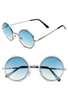 Women's Circus By Sam Edelman 50mm Round Sunglasses - Silver