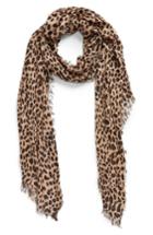 Women's Sole Society Leopard Print Scarf, Size - Brown