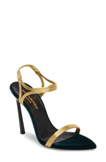 Women's Saint Laurent Talitha Sandal Us / 36eu - Metallic