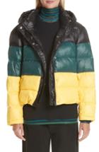 Women's Proenza Schouler Pswl Colorblock Hooded Puffer Coat - Black