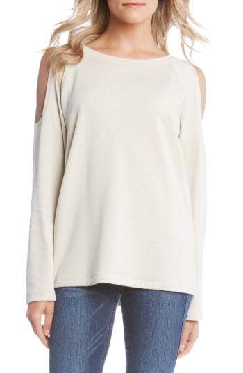 Women's Karen Kane Cold Shoulder Sweatshirt - Grey
