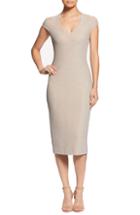 Women's Dress The Population Bryce Slit Sleeve Midi Dress, Size - Metallic
