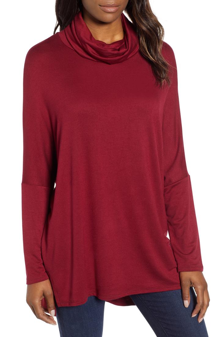 Women's Caslon High/low Tunic, Size - Burgundy
