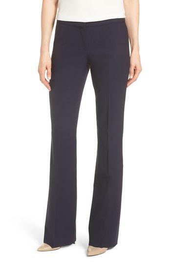 Women's Boss Tulea Patchwork Bootcut Trousers R - Blue
