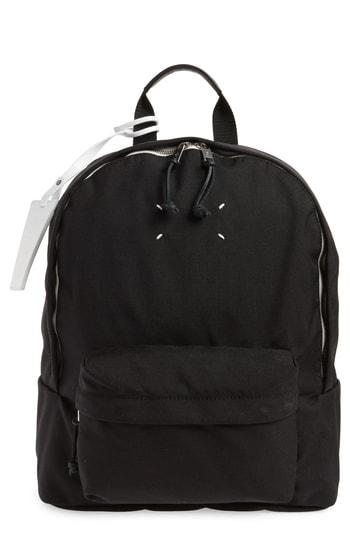 Men's Maison Margiela Nylon Backpack - Black