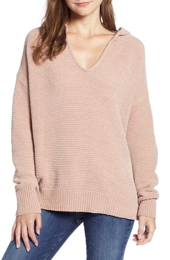 Women's Splendid Auroa Knit Hooded Pullover - Pink