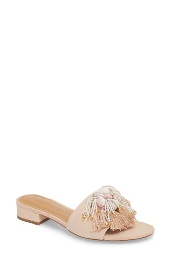 Women's Rebecca Minkoff Kayleigh Embellished Slide Sandal M - Black