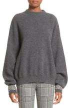 Women's Alexander Wang Crystal Cuff Wool Blend Sweater - Black