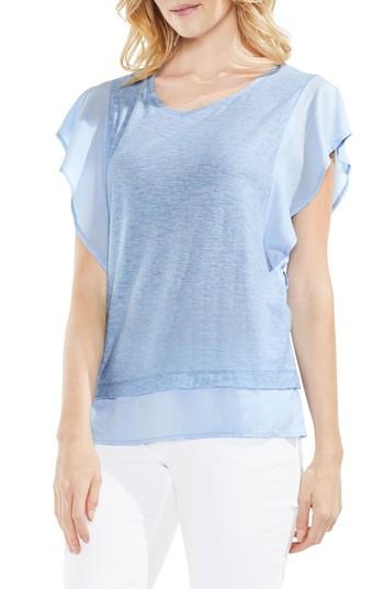 Women's Vince Camuto Ruffle Sleeve Top - Blue