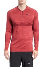 Men's Nike Dry Seamless Half Zip Golf Pullover - Pink