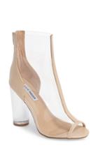 Women's Steve Madden Portal Clear Peep Toe Bootie .5 M - Beige