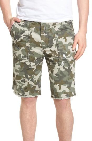 Men's True Religion Brand Jeans Camo Surplus Utility Shorts - Green