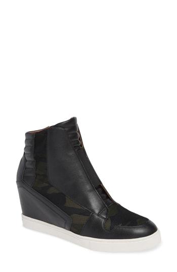 Women's Linea Paolo Fifi Ii Wedge Sneaker .5 M - Black