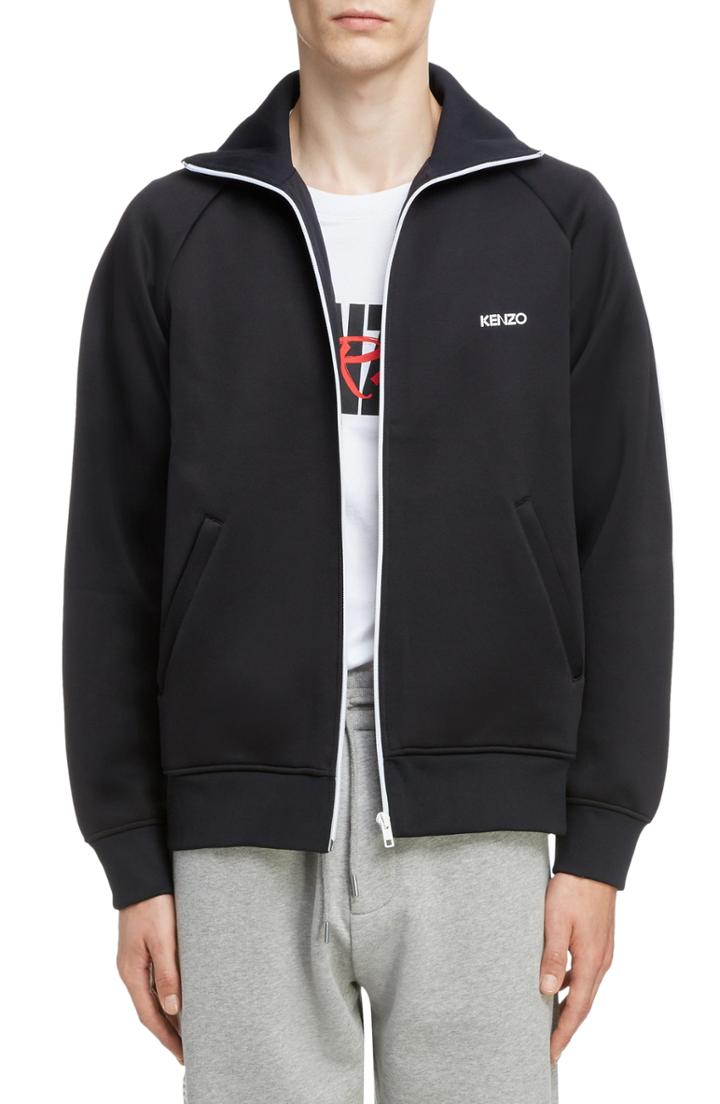 Men's Kenzo Zip Track Jacket - Black