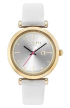 Women's Ted Baker London Ava Leather Strap Watch, 36mm