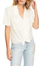 Women's 1.state Tie Front Button Down Blouse, Size - Ivory