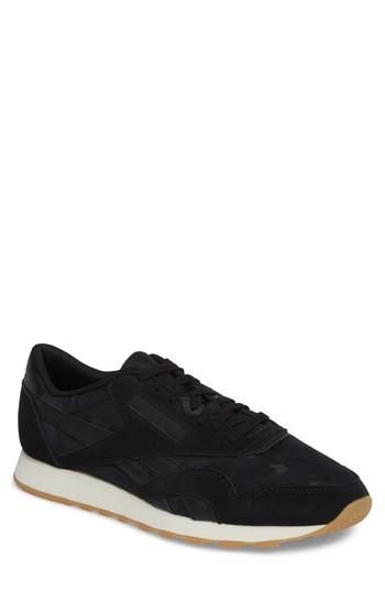 Men's Reebok Classic Leather Nylon Sg Sneaker M - Black