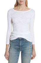 Women's Vince Three Quarter Sleeve Crewneck Tee - White
