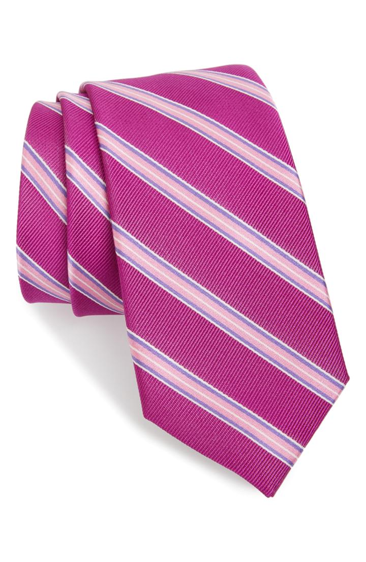 Men's Nordstrom Men's Shop Chester Stripe Silk Tie