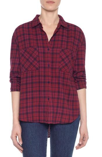 Women's Taylor Hill X Joe's Boyfriend Flannel Shirt - Red