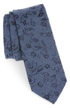 Men's Nordstrom Men's Shop Emerson Floral Wool & Silk Tie, Size - Blue
