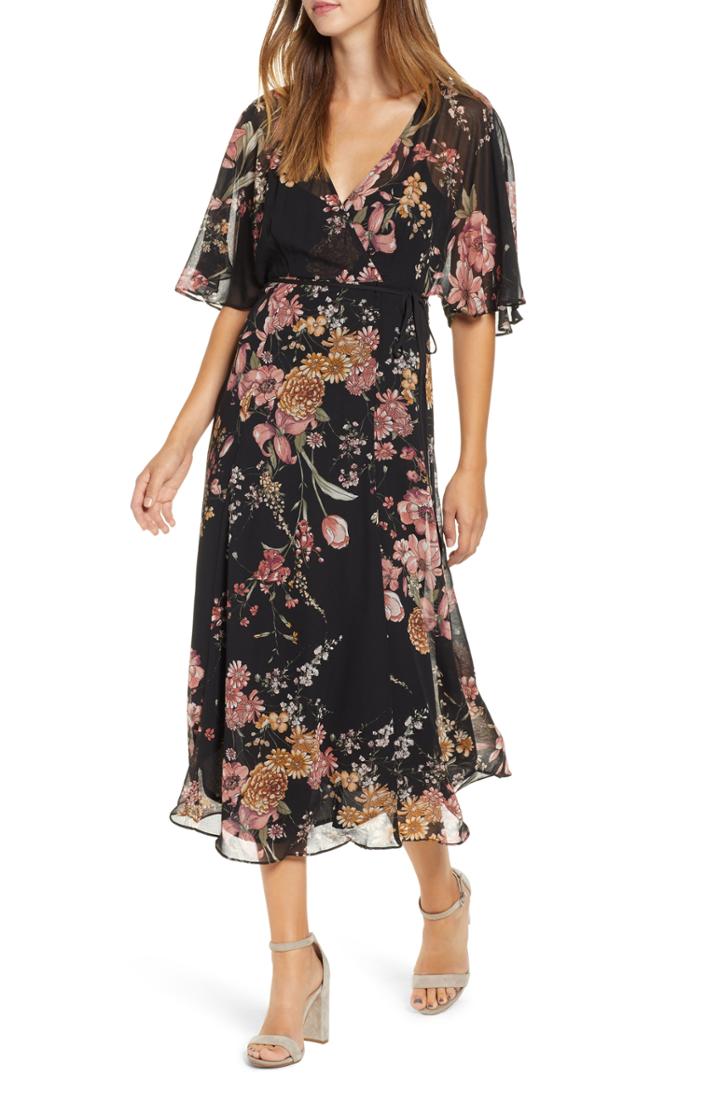 Women's Leith Kimono Wrap Midi Dress